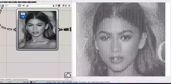 Picture Art Image Sampler Design Grasshopper Rhino Files 3D model
