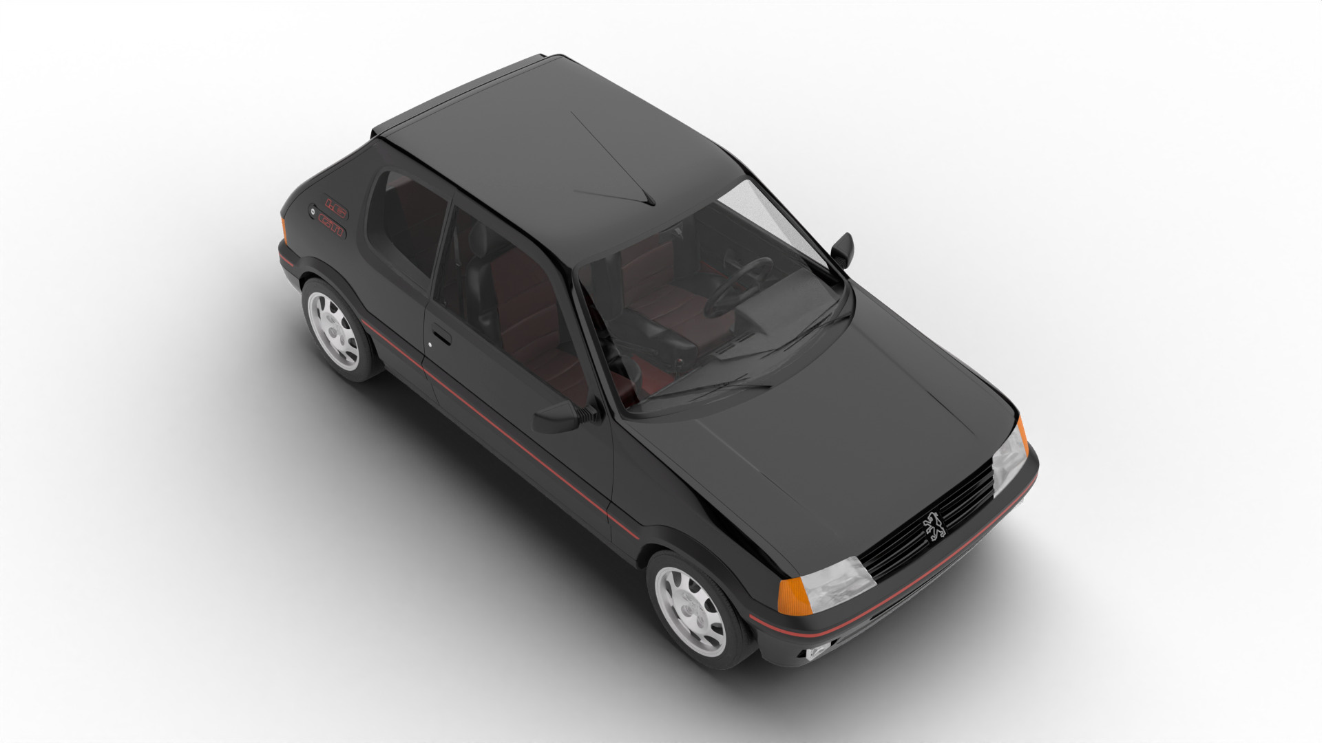 Peugeot 205 GTI 1 6 1992 3d model 3D model_7
