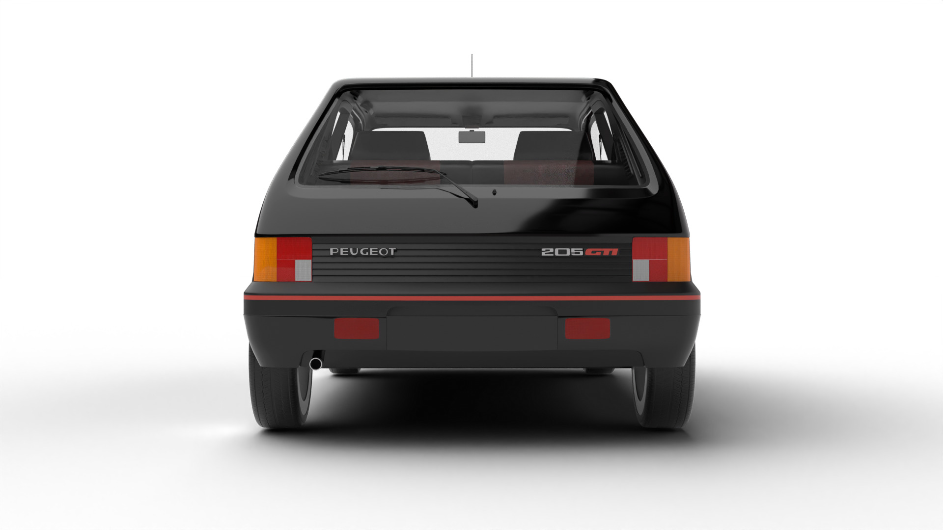 Peugeot 205 GTI 1 6 1992 3d model 3D model_3