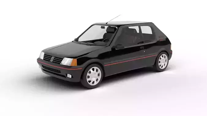 Peugeot 205 GTI 1 6 1992 3d model 3D model