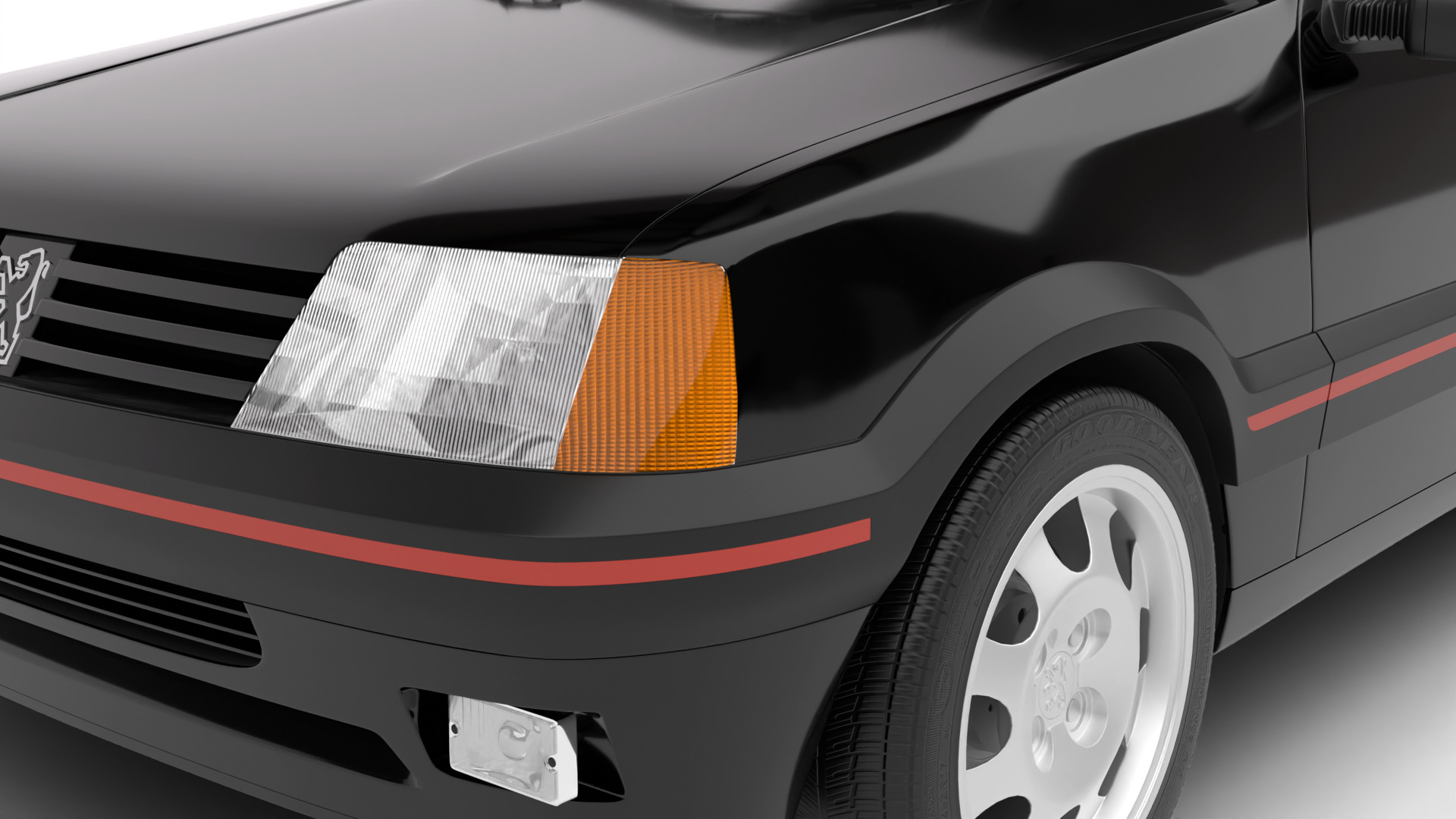 Peugeot 205 GTI 1 6 1992 3d model 3D model_19