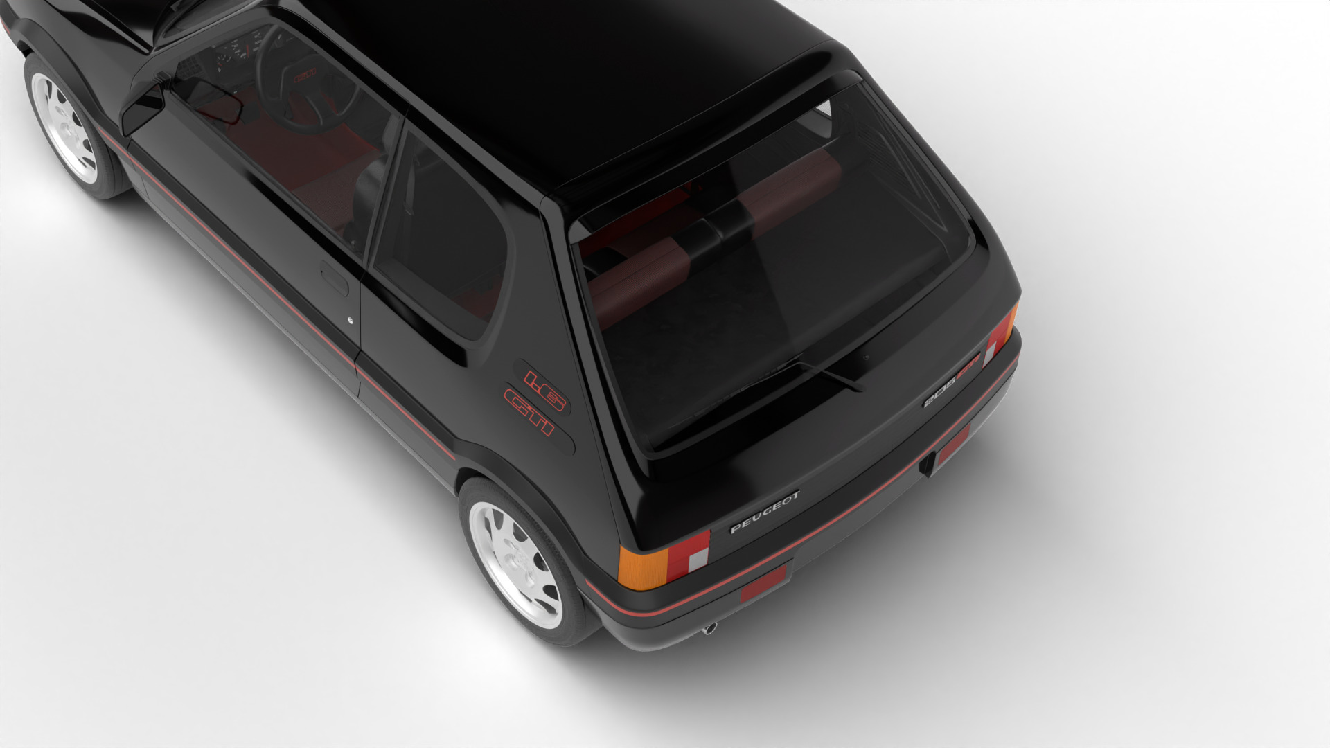 Peugeot 205 GTI 1 6 1992 3d model 3D model_16