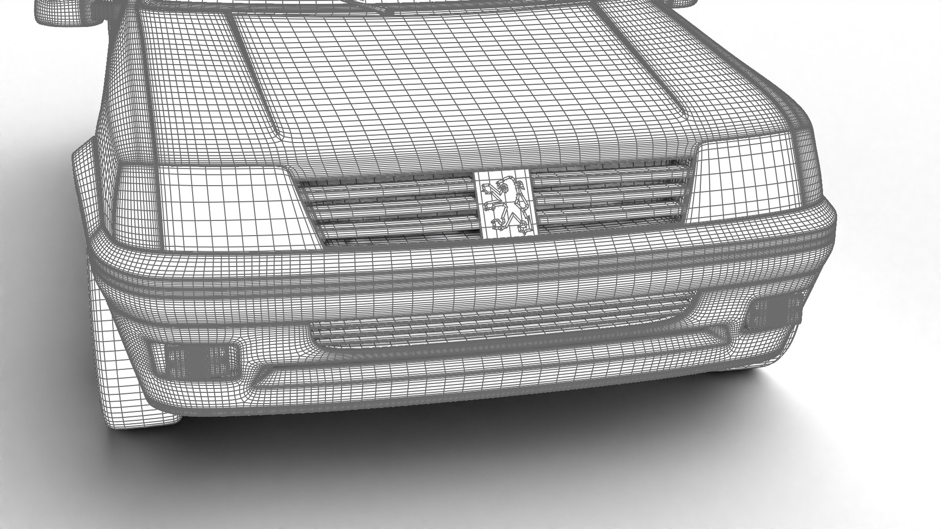 Peugeot 205 GTI 1 6 1992 3d model 3D model_32