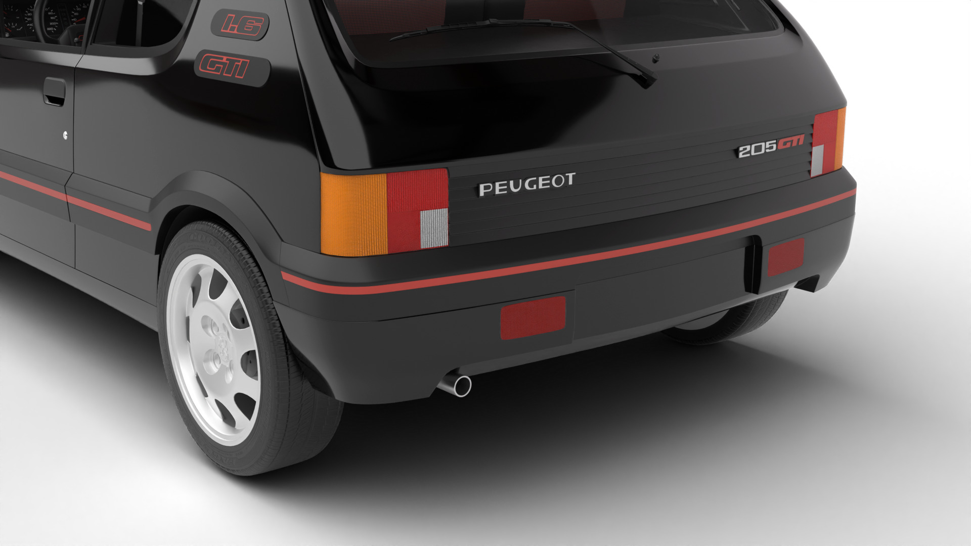 Peugeot 205 GTI 1 6 1992 3d model 3D model_4