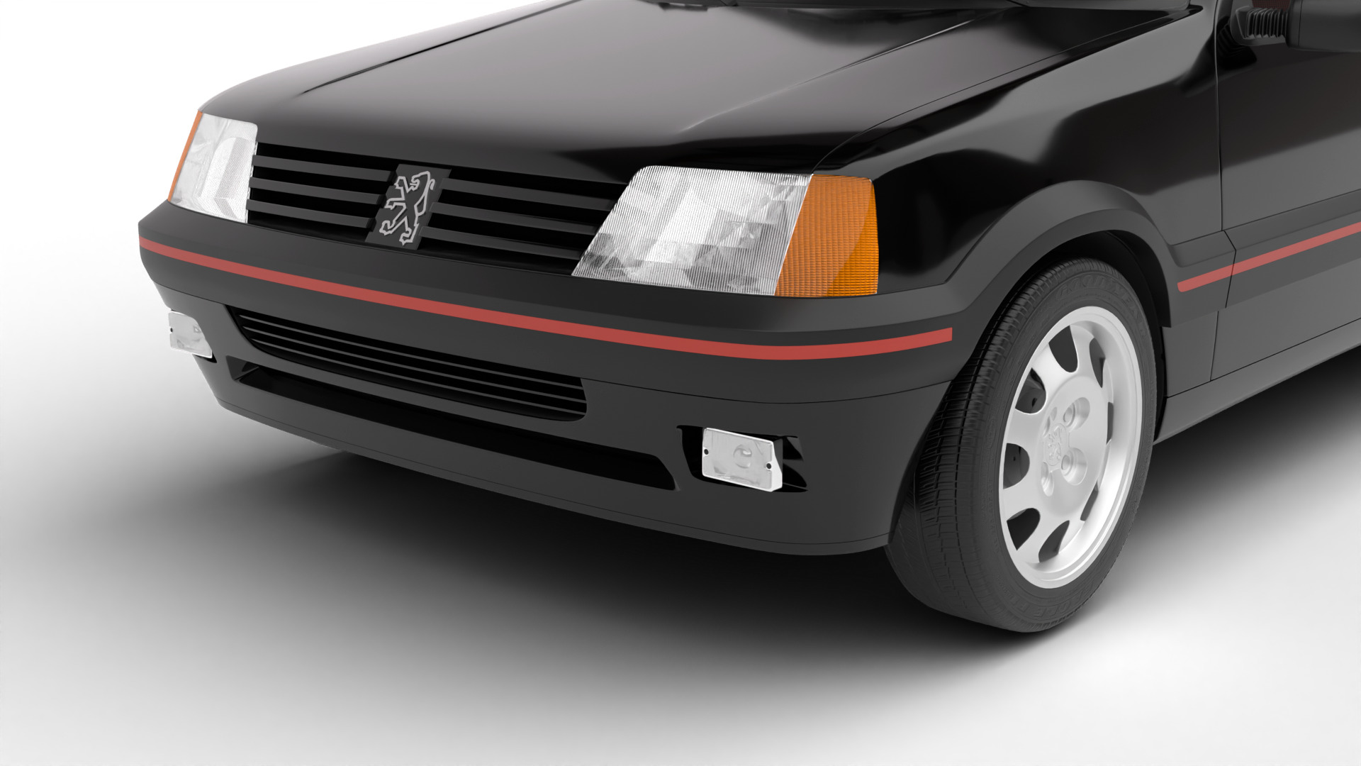 Peugeot 205 GTI 1 6 1992 3d model 3D model_10