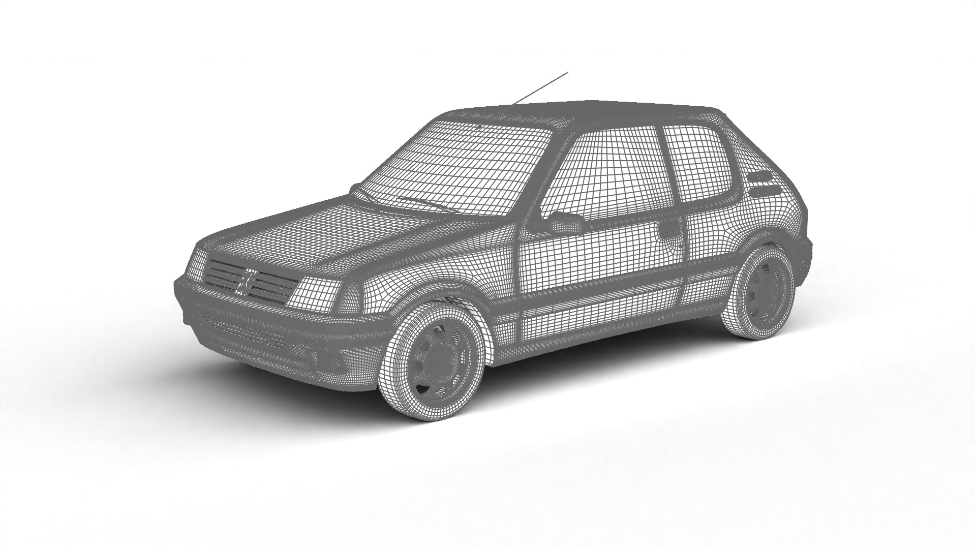 Peugeot 205 GTI 1 6 1992 3d model 3D model_21