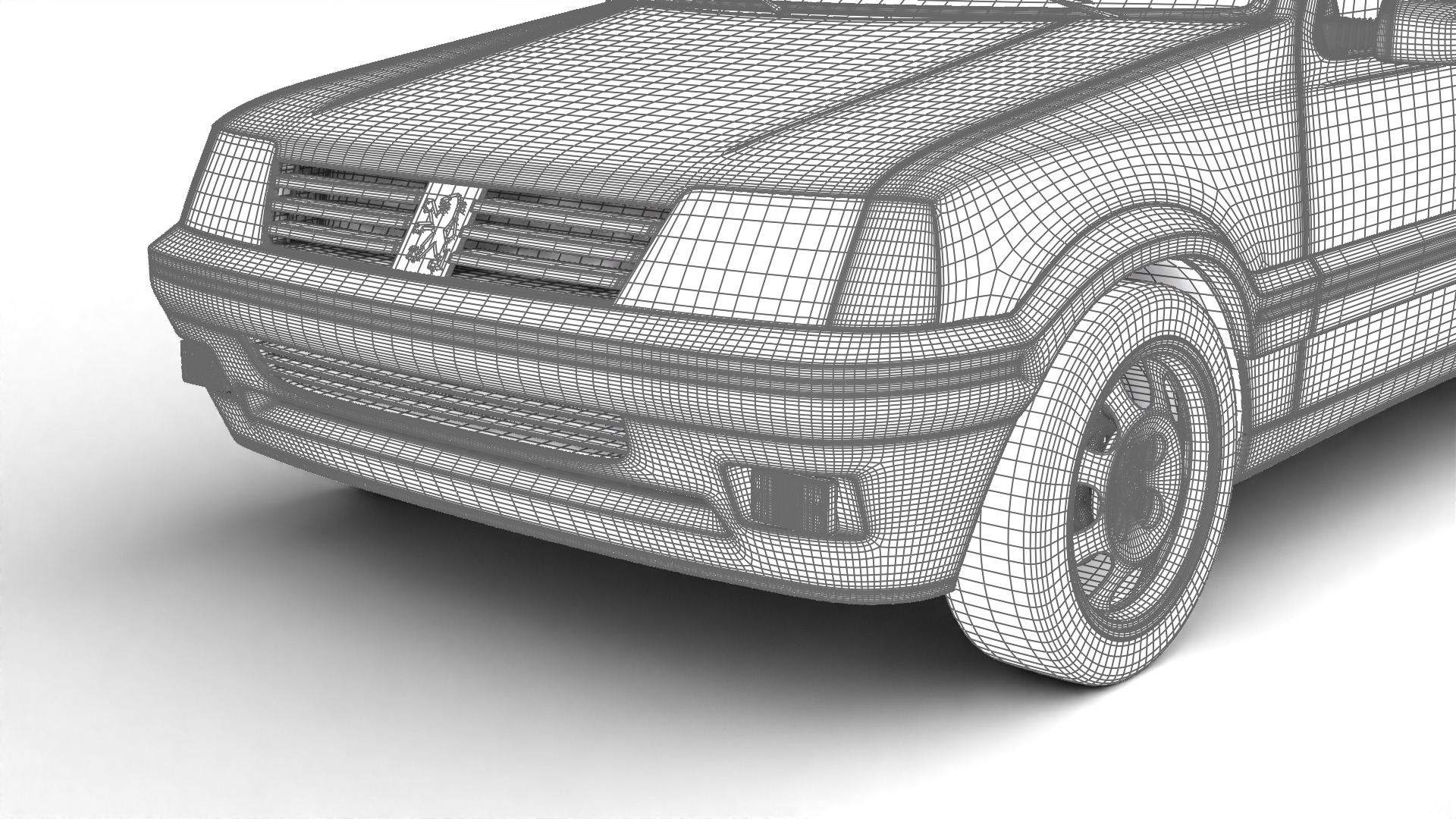 Peugeot 205 GTI 1 6 1992 3d model 3D model_29