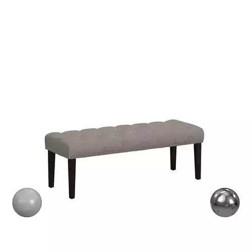 HomeFare Casual Gray Accent Bench