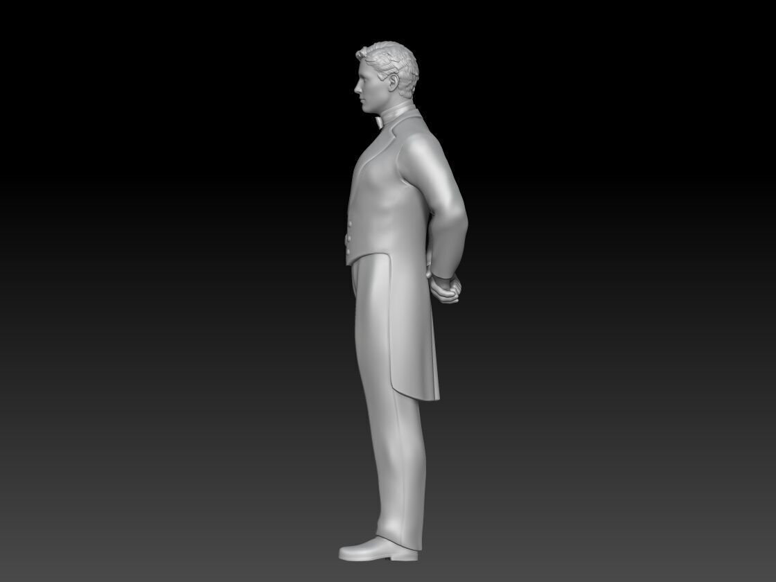 Butler victorian era man 2 3D print model_1