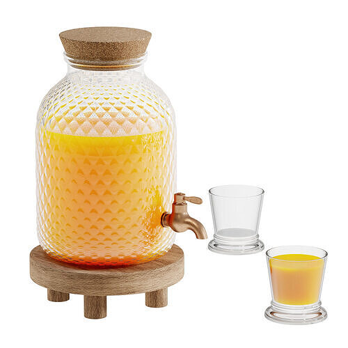 Kettle filled with juice  3D model