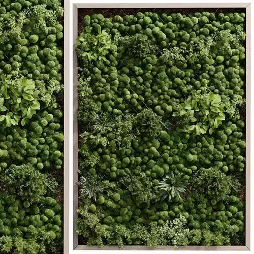 Vertical plant and moss garden wall decor box  wooden garden 109
