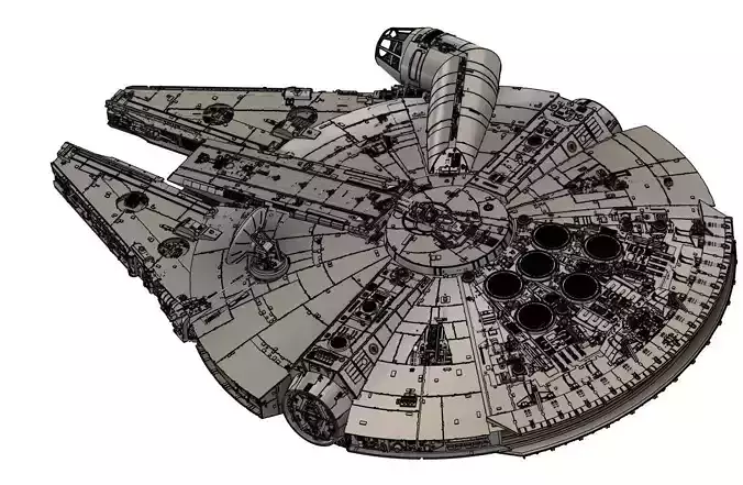 MILLENNIUM FALCON 5 FOOT  REPLICA KIT SET   3D print model