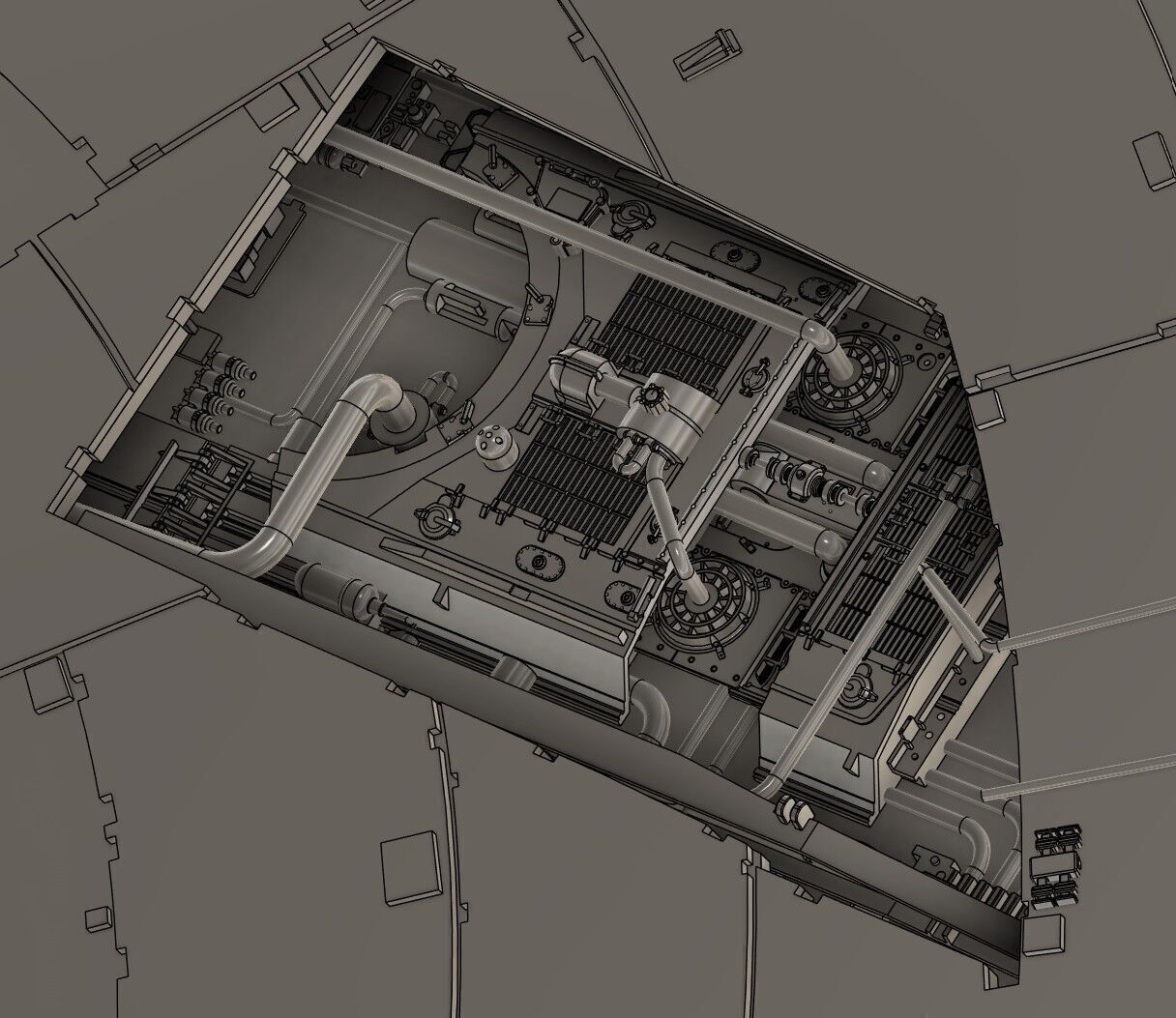 MILLENNIUM FALCON 5 FOOT  REPLICA KIT SET   3D print model_13