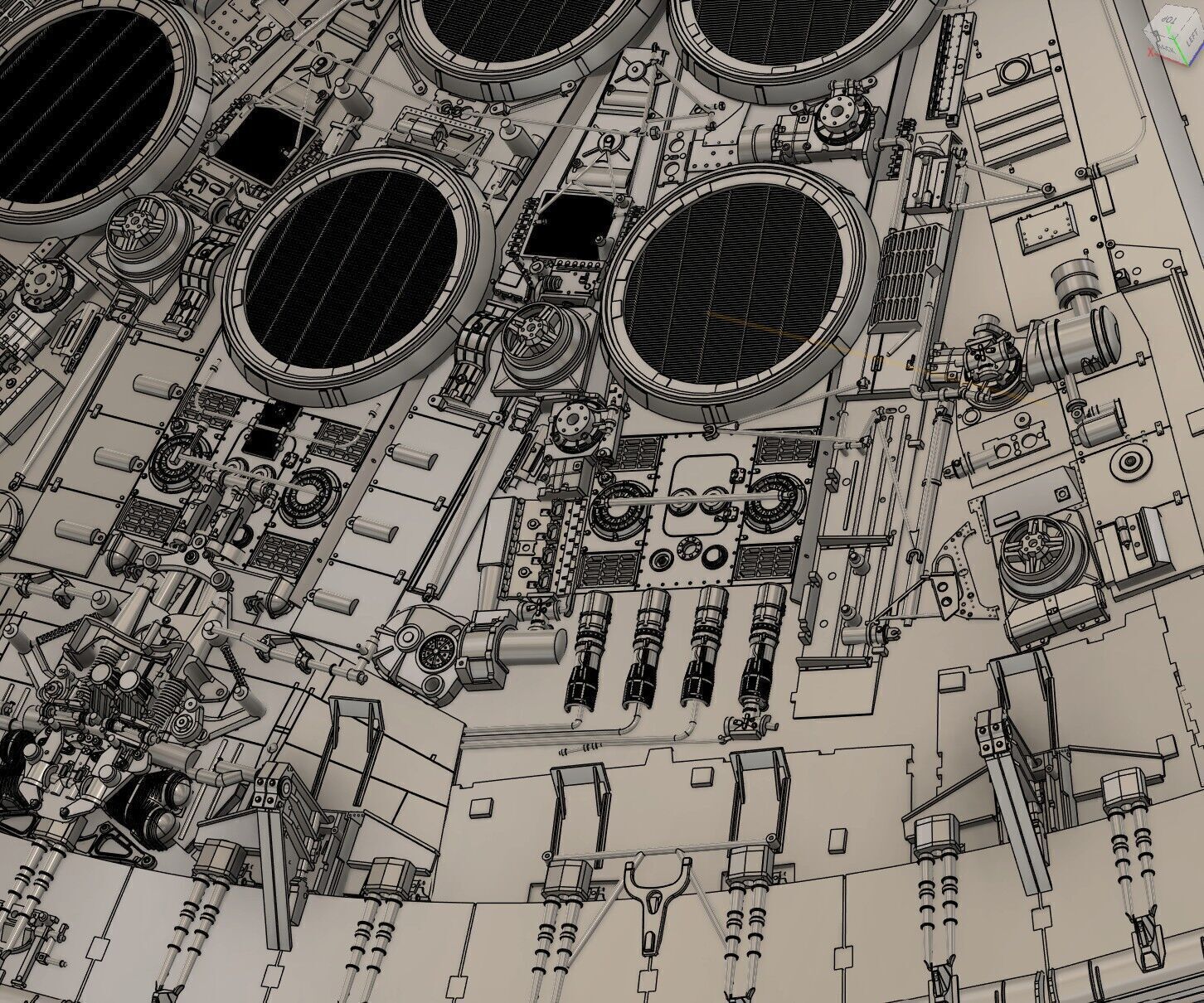 MILLENNIUM FALCON 5 FOOT  REPLICA KIT SET   3D print model_5