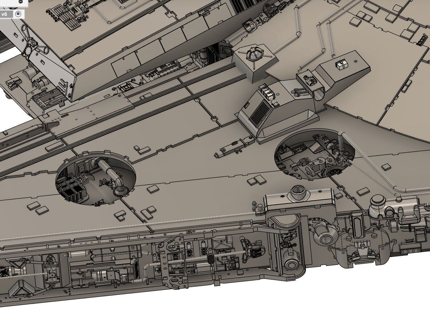 MILLENNIUM FALCON 5 FOOT  REPLICA KIT SET   3D print model_11