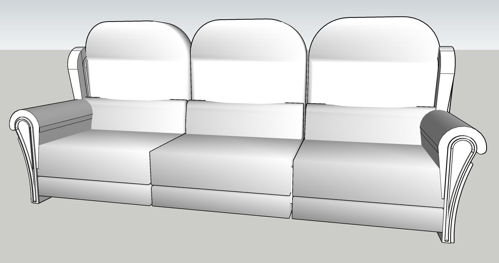 Sofa Set 3D print model_1