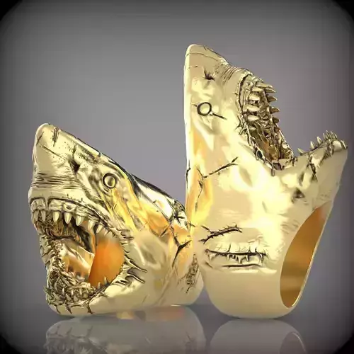 Shark Ring V01 3D print model