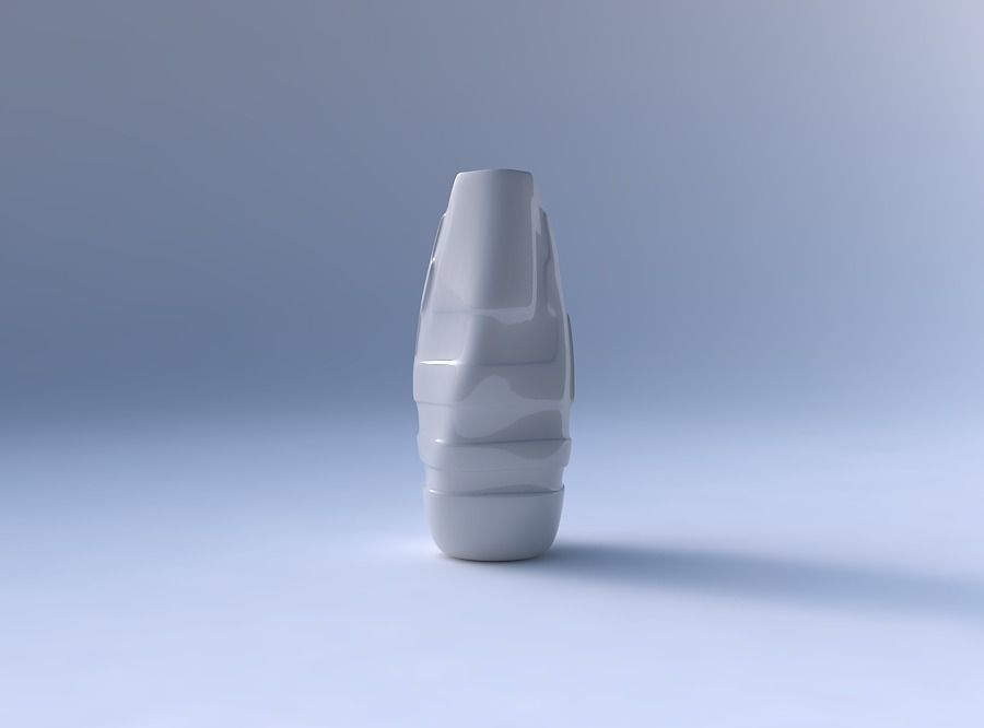 Narrow top vase helix with smooth ribbons 3D print model_4