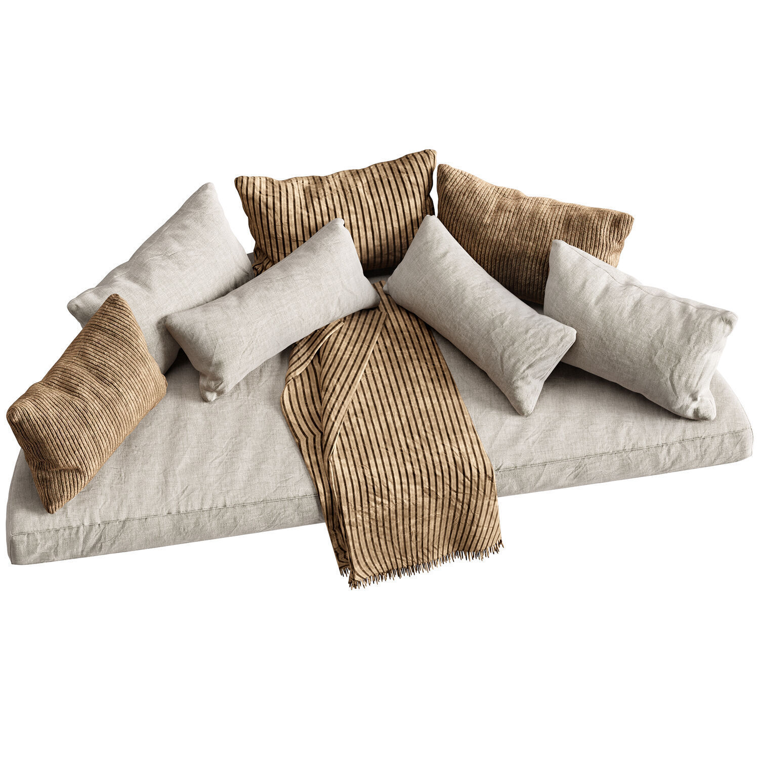  Rounded floating window cushion 03 3D model_4