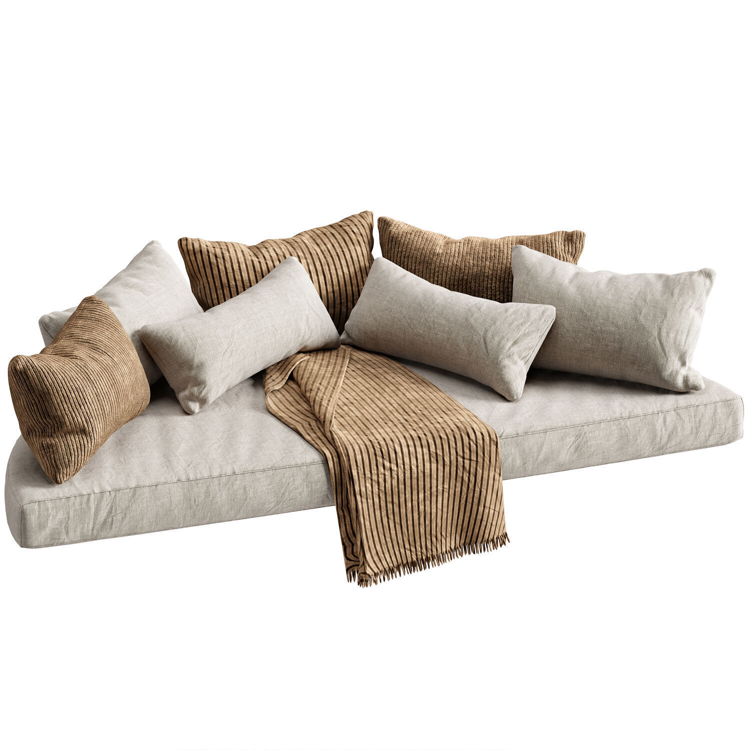  Rounded floating window cushion 03 3D model_5