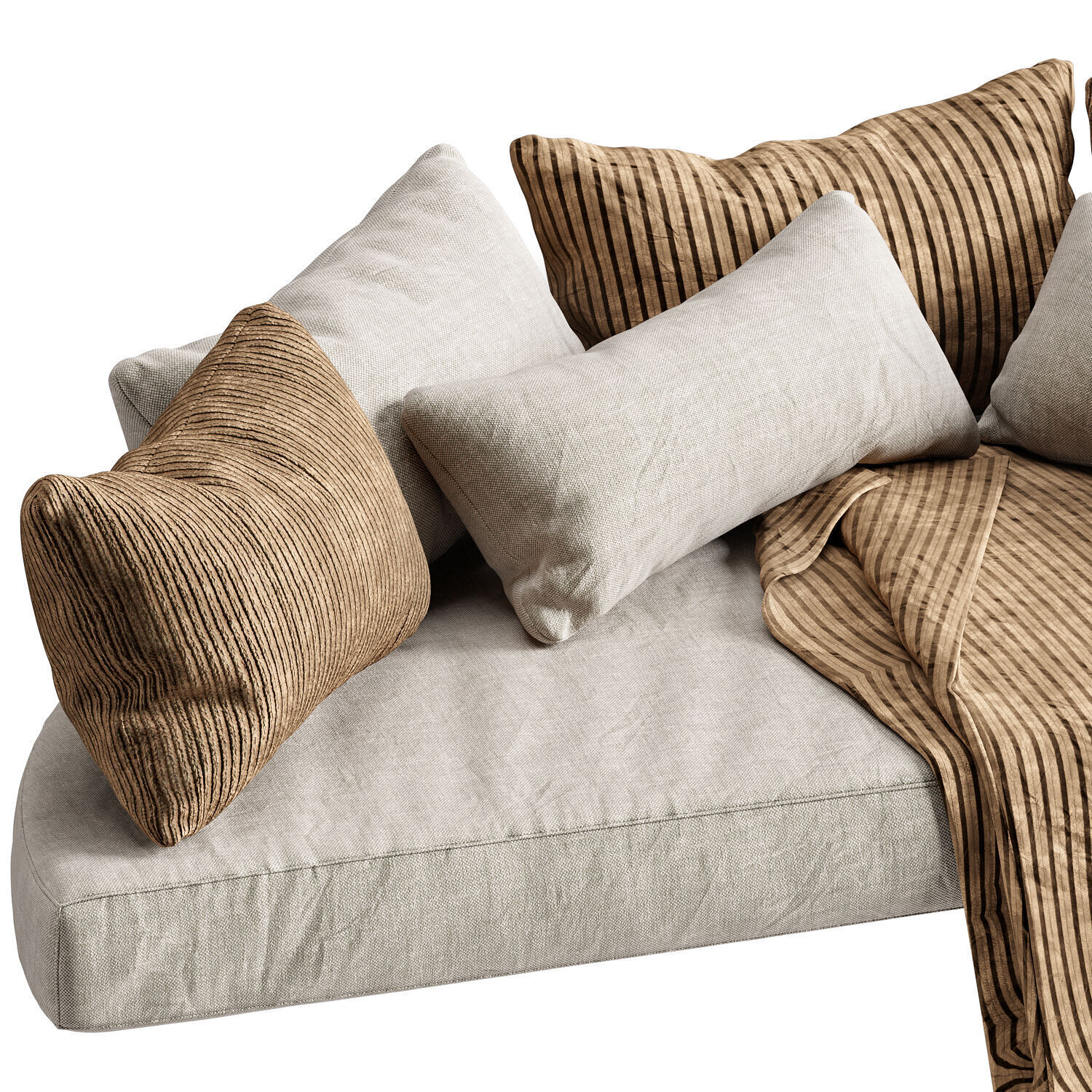  Rounded floating window cushion 03 3D model_2