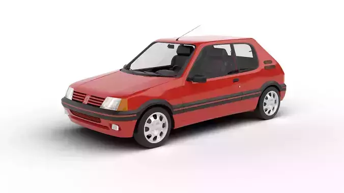 Peugeot 205 GTI 1 6 1992 3d model 3D model