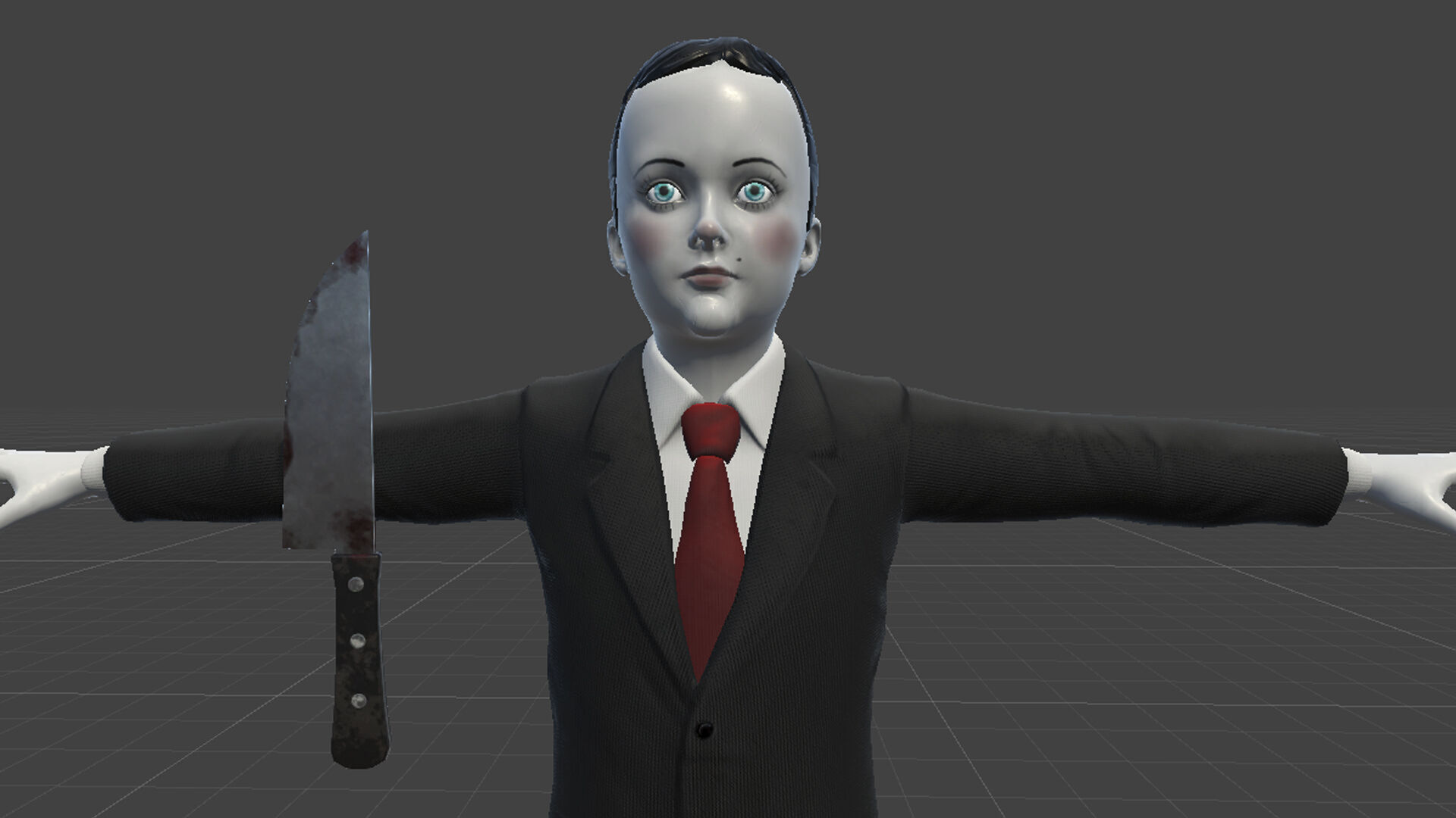 Twin Dolls Pack - Rigged and Animated Low-poly 3D model_24