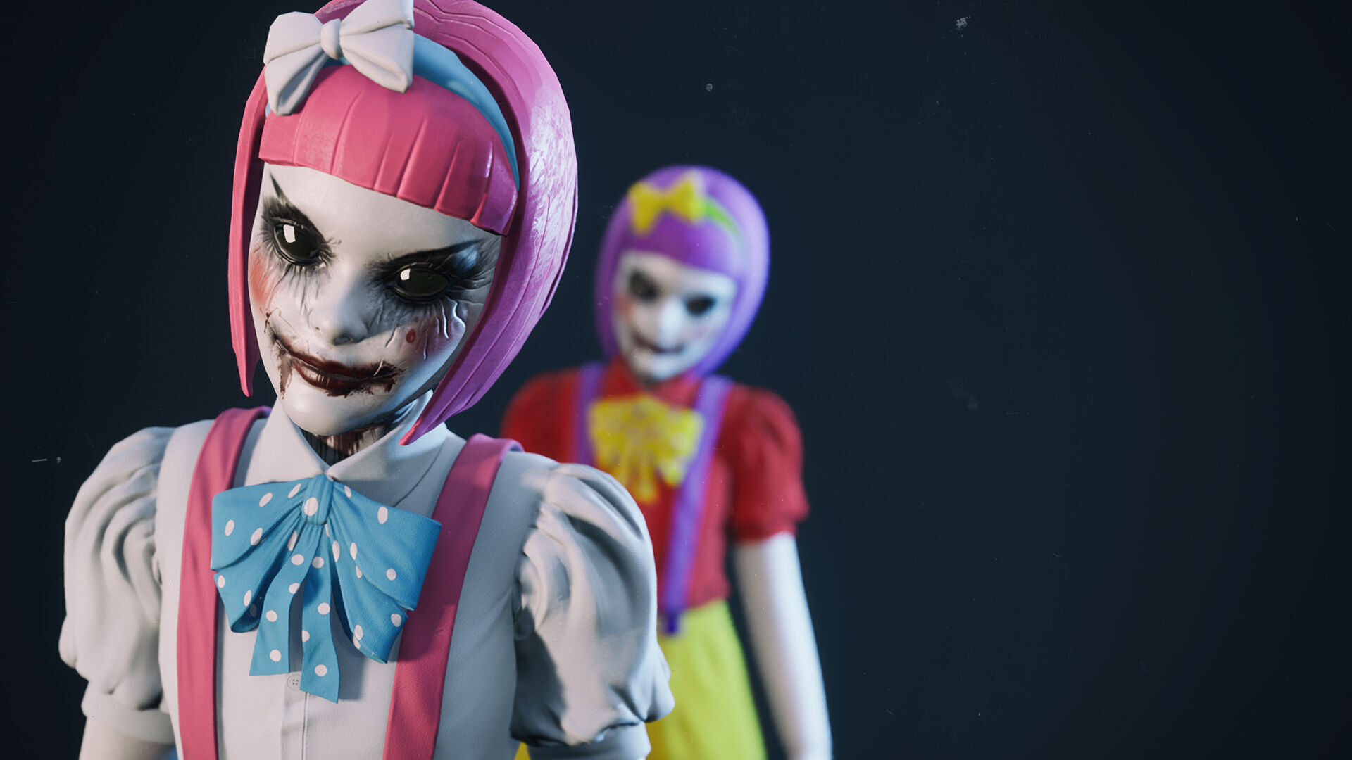 Twin Dolls Pack - Rigged and Animated Low-poly 3D model_12