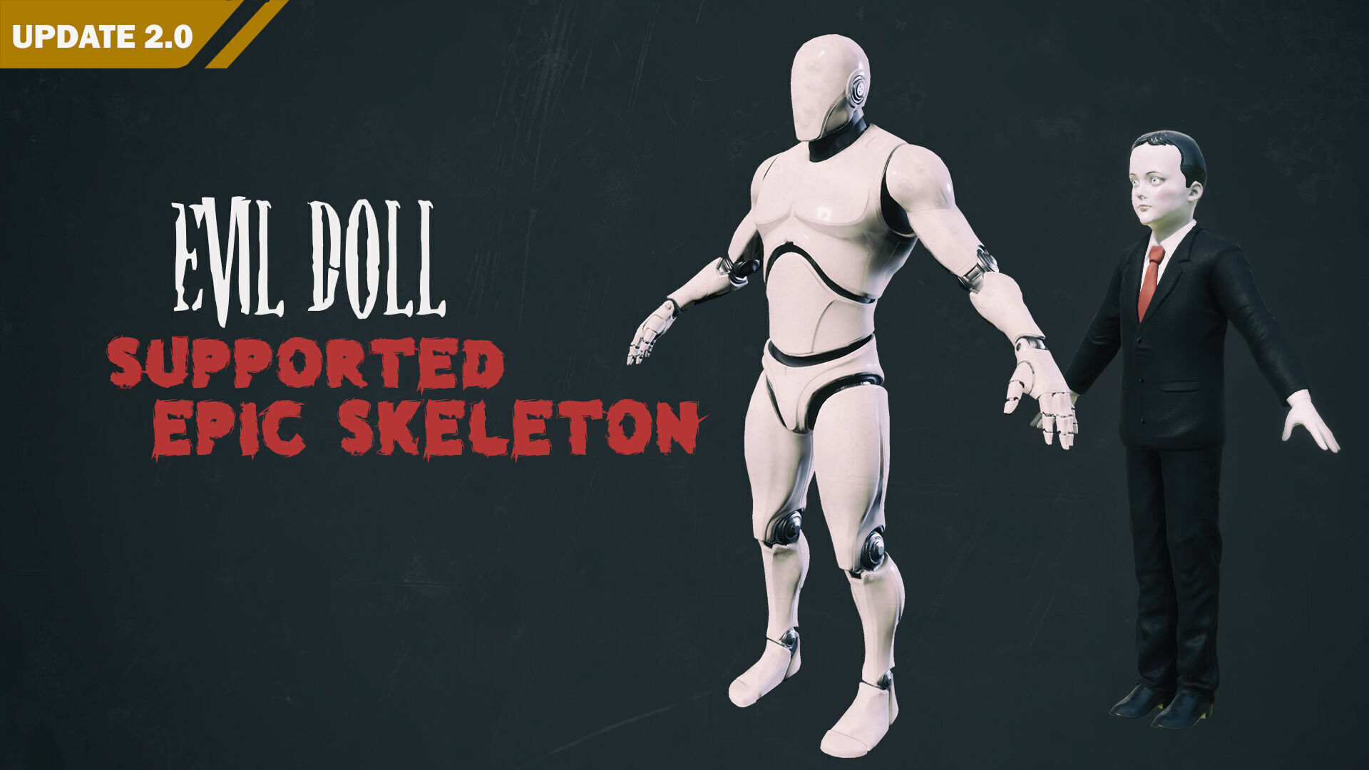 Twin Dolls Pack - Rigged and Animated Low-poly 3D model_18