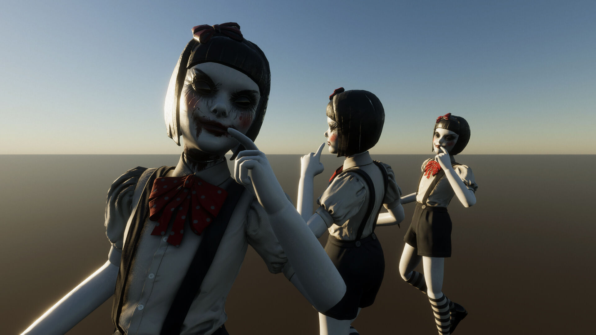 Twin Dolls Pack - Rigged and Animated Low-poly 3D model_14