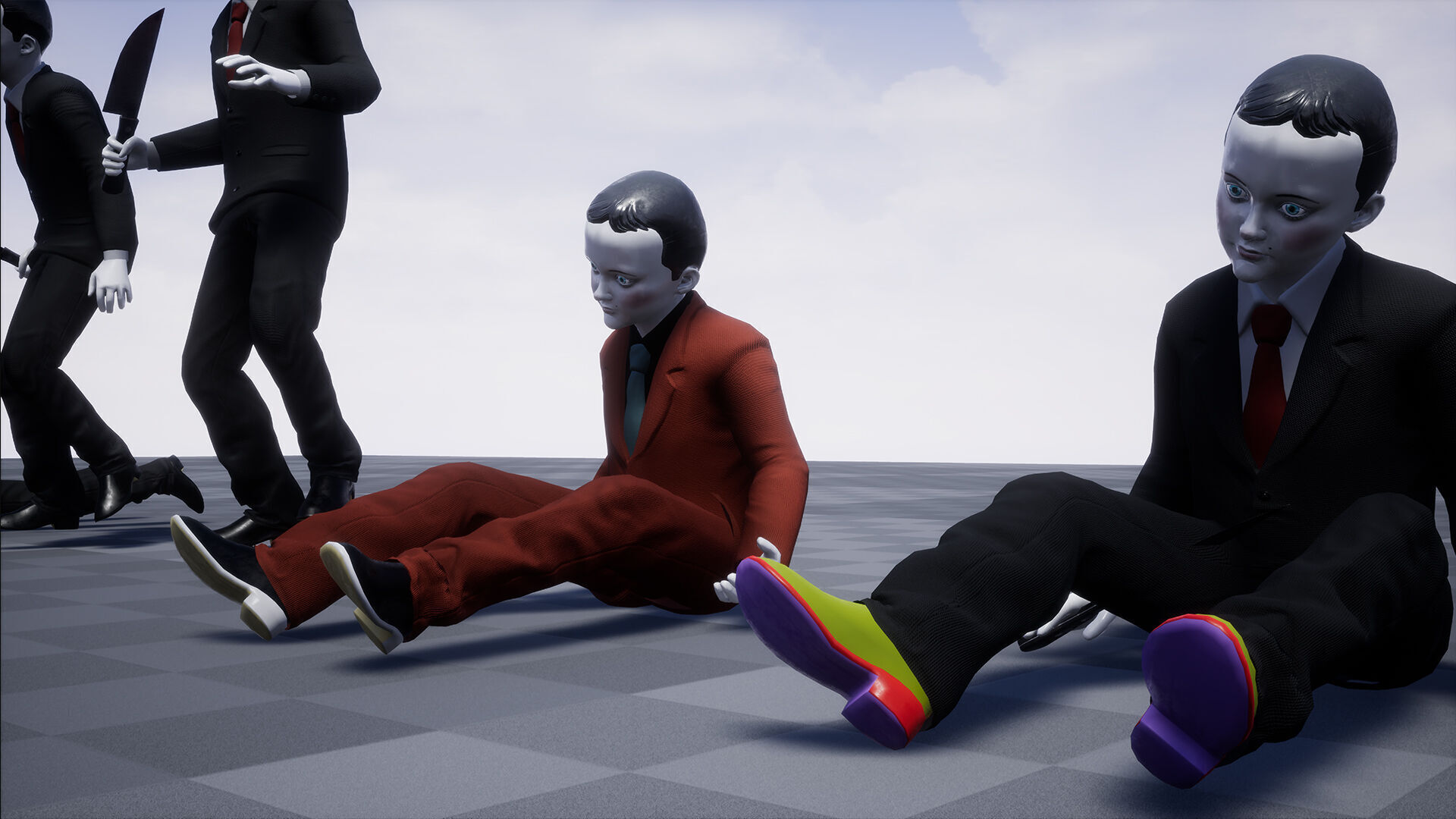 Twin Dolls Pack - Rigged and Animated Low-poly 3D model_21