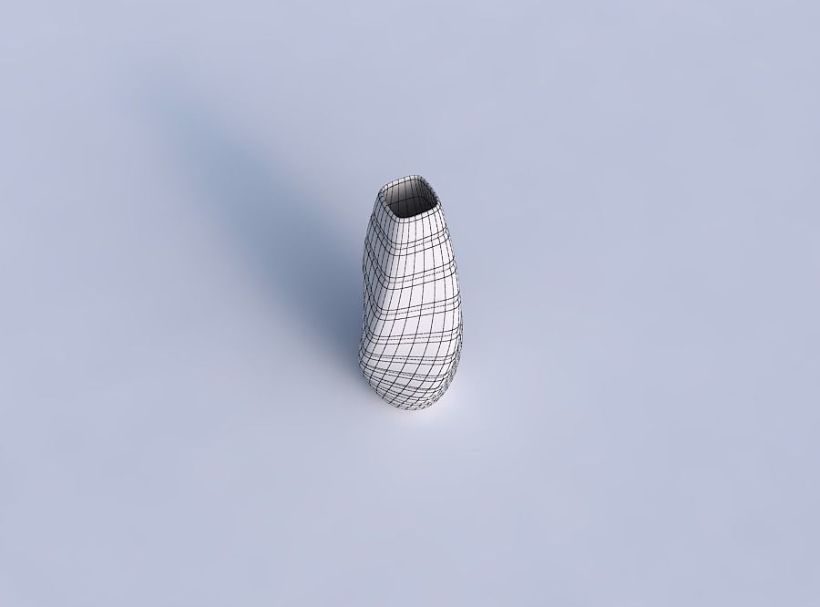Narrow top vase helix with smooth horizontal dents 3D print model_6