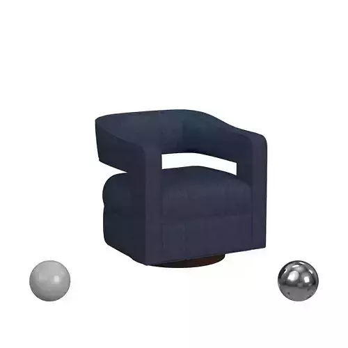  HF Custom Moxie Swivel blue fabric  Chair