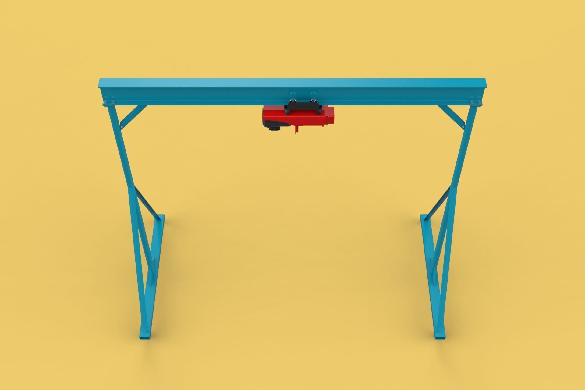 PORTABLE GANTRY CRANE MOBILE LIFTER GIRDER OVERHEAD BRIDGE HOIST 3D model_30