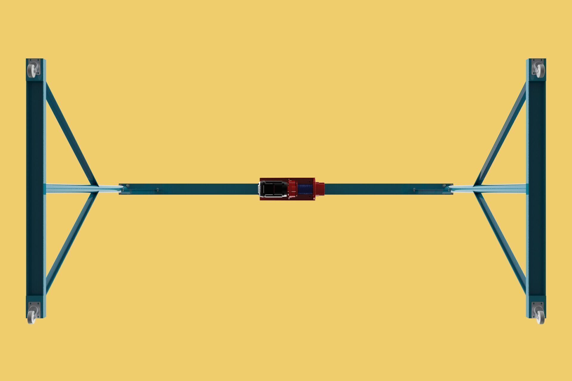PORTABLE GANTRY CRANE MOBILE LIFTER GIRDER OVERHEAD BRIDGE HOIST 3D model_7