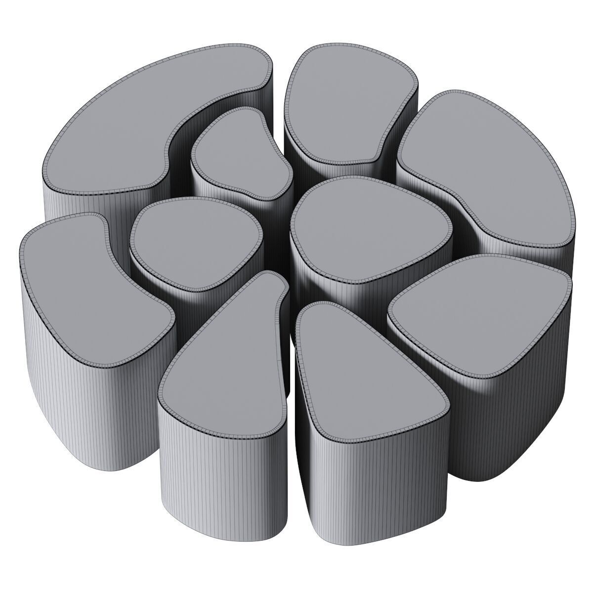 Mathieu Lehanneur - Soft Quake coffee table 3D model_2