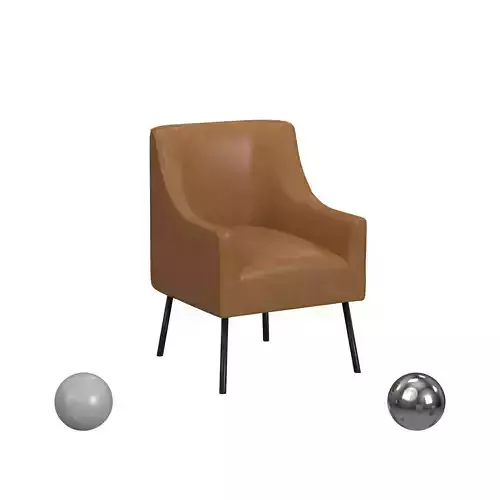 HomePop Modern Accent Chair - Carmel Faux Leather