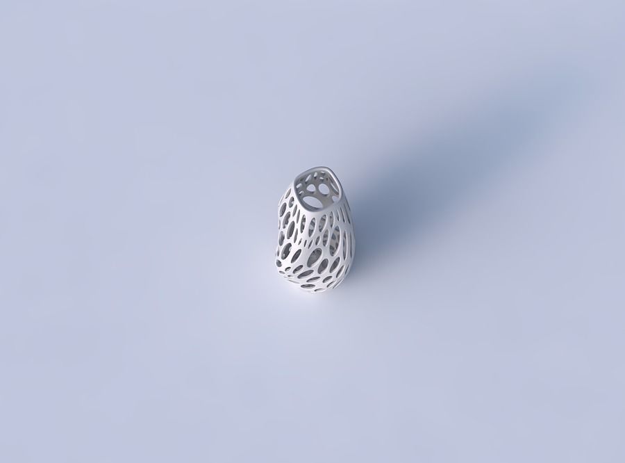 Narrow top vase helix with smooth organic lattice 3D print model_2