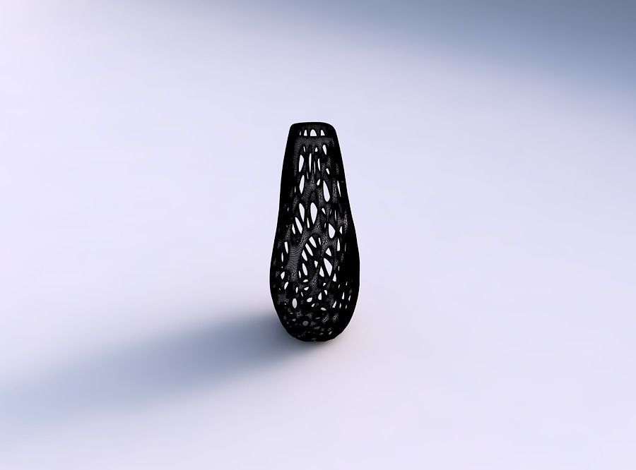 Narrow top vase helix with smooth organic lattice 3D print model_5