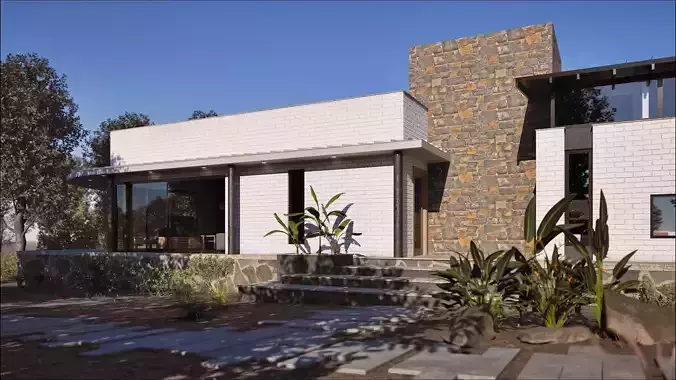 Pavilion House 3D Model and Twinmotion Scene