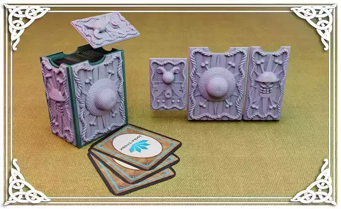 Straw hat card holder