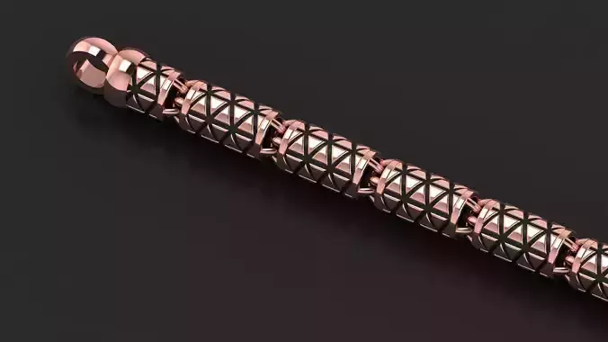 9mm Top Selling chain with triangle patterns antique  3D print model