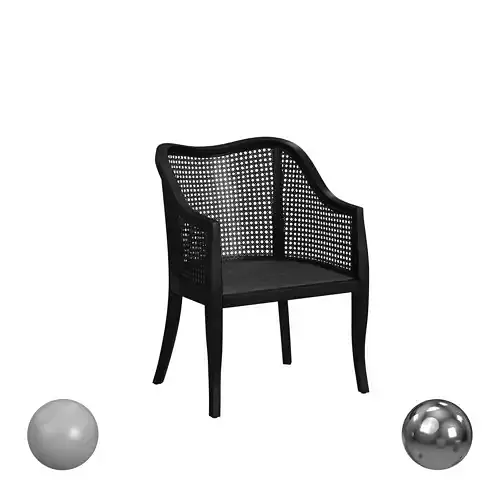 Maddox Cane Dining Chair Black