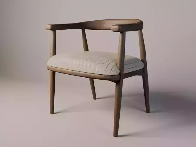 Wooden Dining Chair With Arms