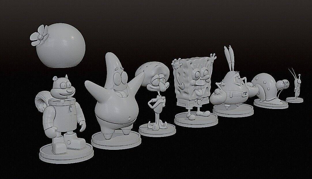 SPONGEBOB COLLECTION STL FILES AND Pre-support Lychee 3D print model_21