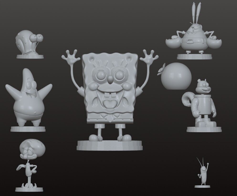 SPONGEBOB COLLECTION STL FILES AND Pre-support Lychee 3D print model_3