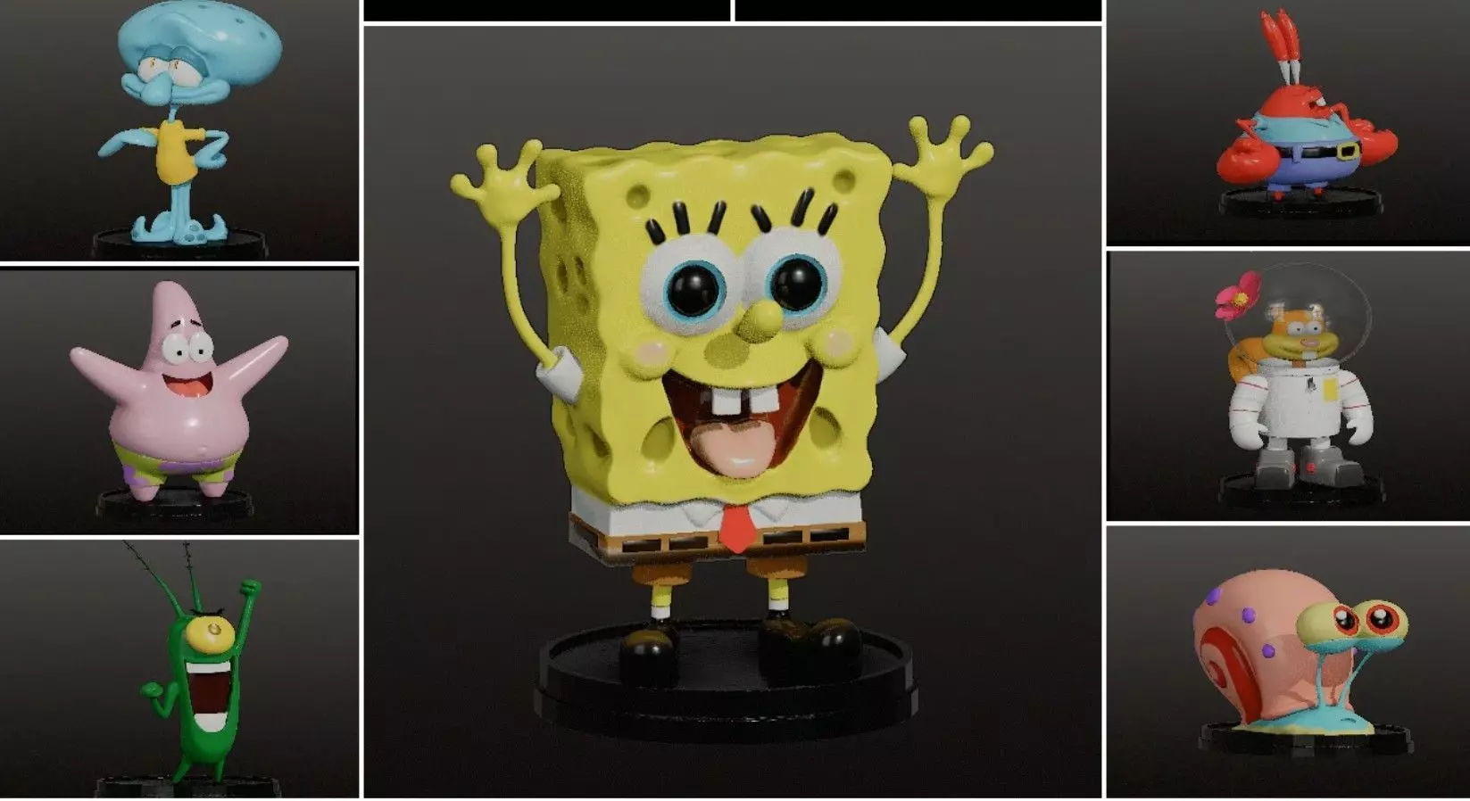 SPONGEBOB COLLECTION STL FILES AND Pre-support Lychee 3D print model_1