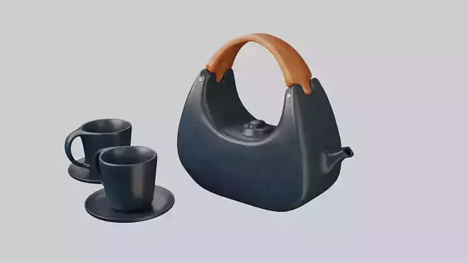 Teapot and Cups