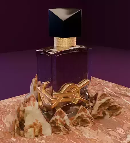 YSL Yves Saint Laurent Perfume 3D model product for adversiting