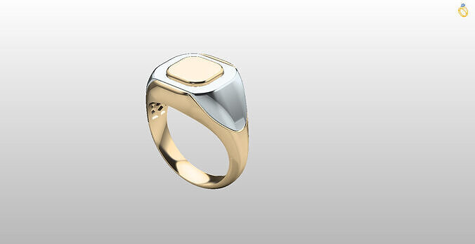 Premium Gold Ring Model M1 3D print model